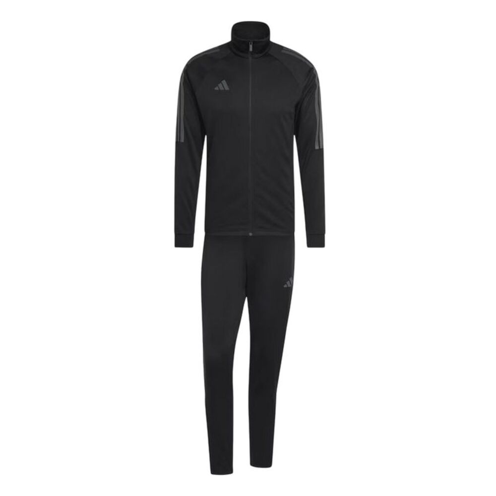 Adidas Mens Sereno Moisture Wicking Tracksuit / Black/Gray